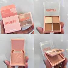 Multi-Cube 4-Color Eyeshadow Palette – Highly Pigmented Matte & Shimmer Nude Tones