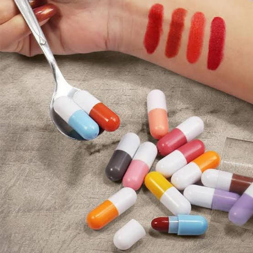 Pill-Style Portable Mini Lipstick Kit | 18 Vibrant Matte Shades for Every Occasion