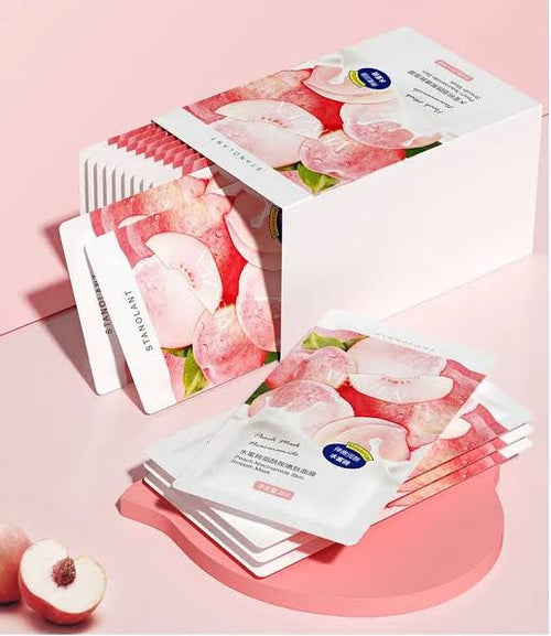 STANOLANT Peach Niacinamide Facial Mask – Hydrating & Brightening Sheet Mask for Radiant Skin