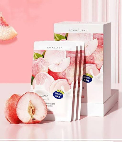 STANOLANT Peach Niacinamide Facial Mask – Hydrating & Brightening Sheet Mask for Radiant Skin