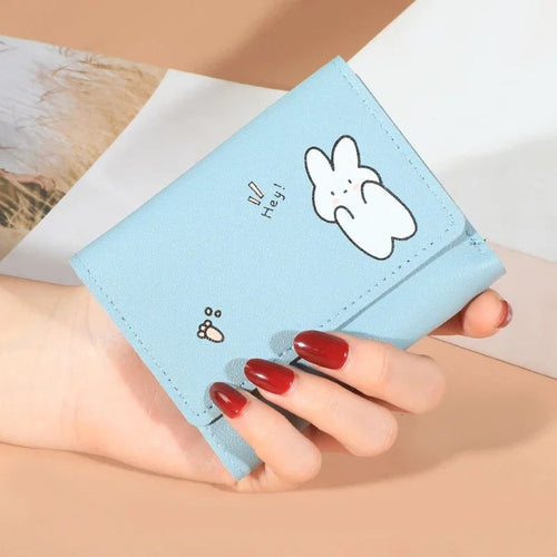 Cute Bunny Mini Wallet – Kawaii Compact Card Holder for Girls